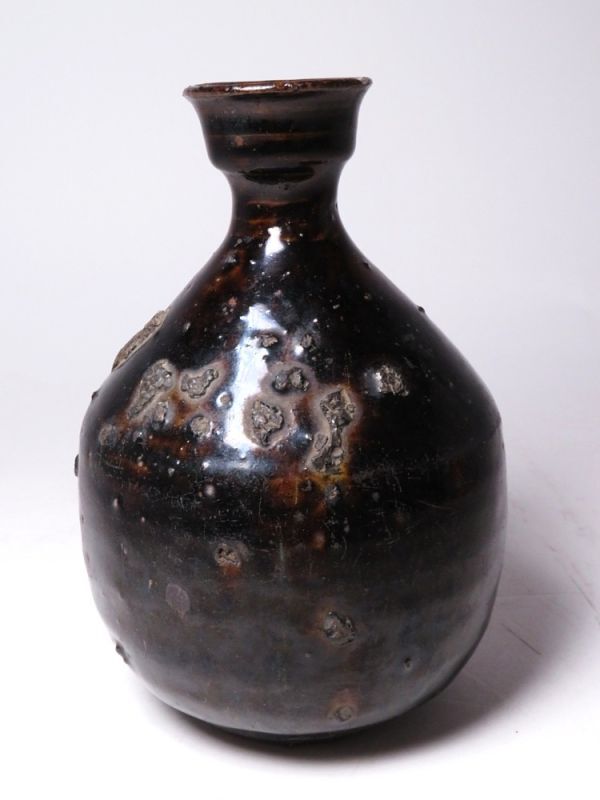 【12207】酒器道具 江戸時代 飴釉 唐津 徳利(初品・買取品)拍卖