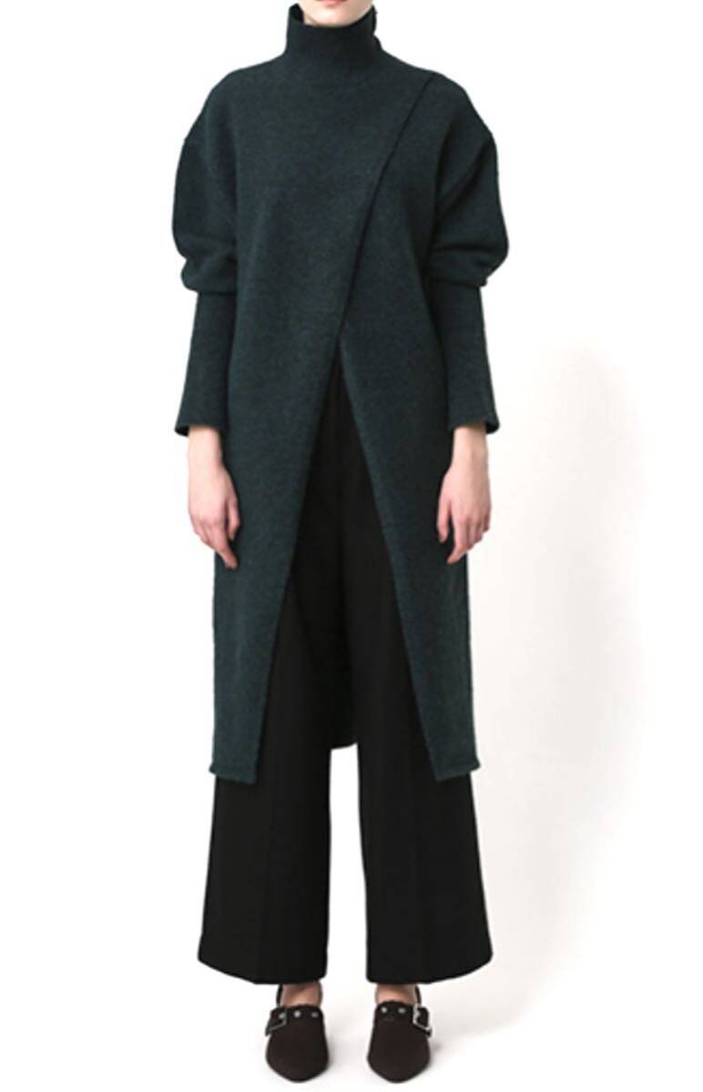 美品 リムアーク オープンロングニットトップス グリーン サイズフリー拍卖