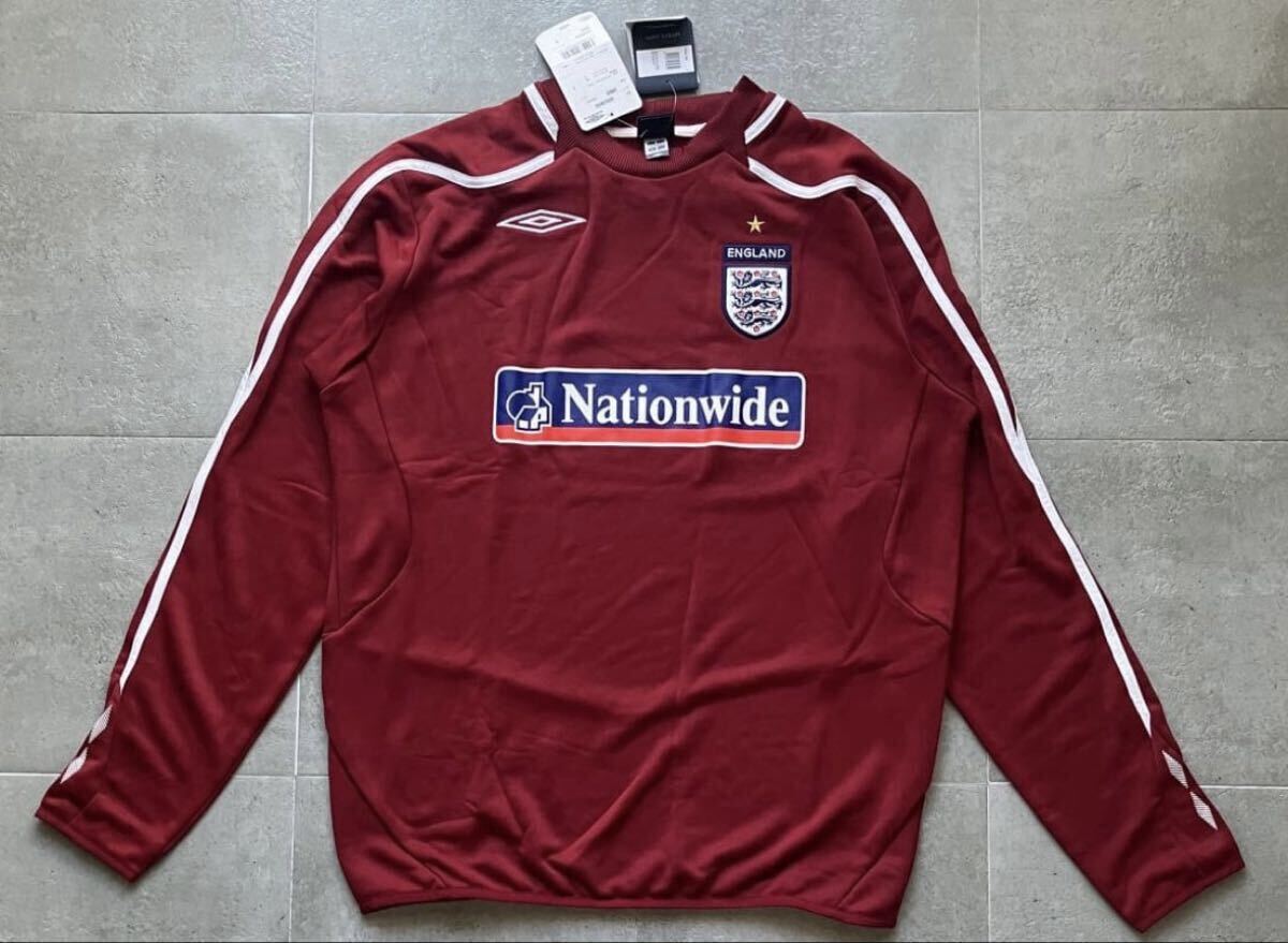 レア 2007-2008 イングランド代表 UMBRO ドリルトップ 正規品 新品未使用タグ付き ワインレッド拍卖