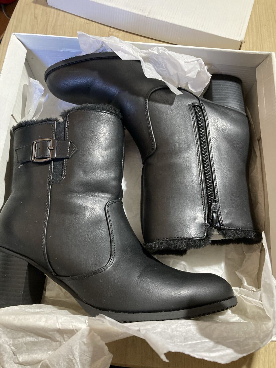 【服飾】 REGAL リーガル FAUVE ショート ブーツ 24cm フォーブ 新品 未使用 ショートブーツ ブラック レザー 黒拍卖