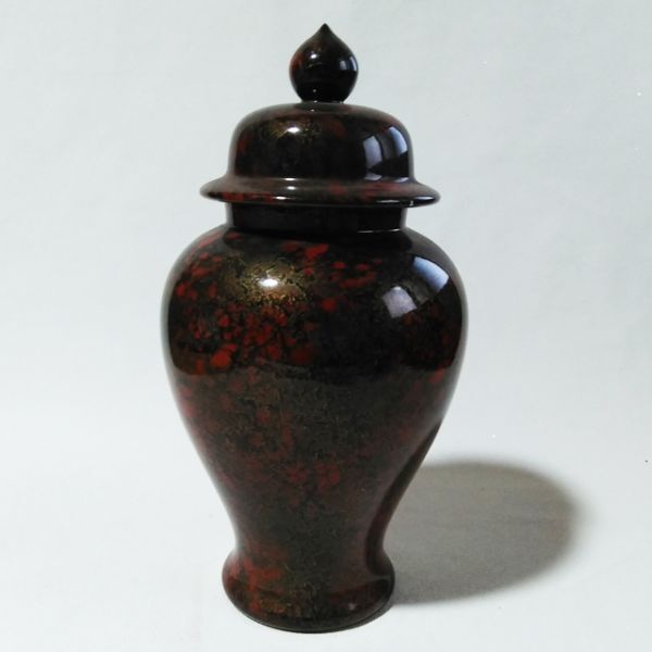 つぼ 蓋つき 陶器 壺 模様 飾り インテリア 置物 ▽拍卖