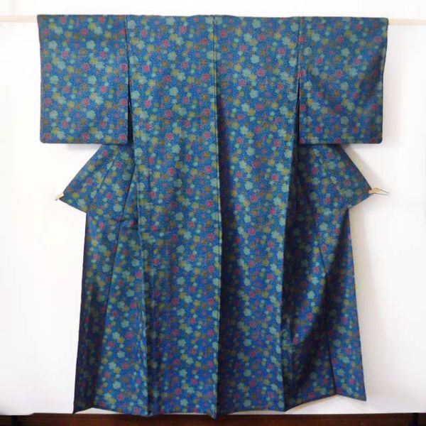 和装 着物 単衣 小紋 仕立て上がり カジュアル お稽古 女性 ▽拍卖