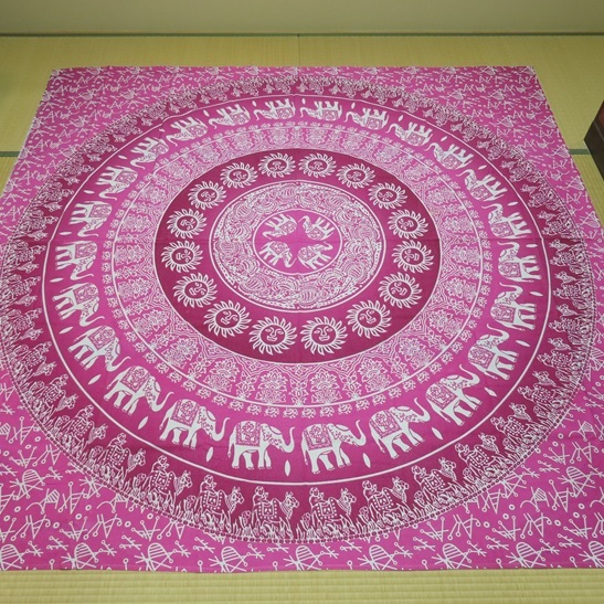 〓 新品 〓 マルチクロス 〓 マルチカバー こたつ掛け エスニック アジアン 布 模様替え おしゃれ 〓 ほぼ 正方形 〓A054拍卖