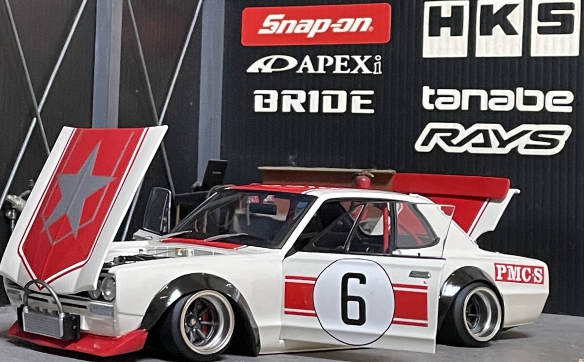 1/18 Aa ★ハコスカ新品【改】カスタム★街道レーサー仕様 スーパーワイドオーバーフェンダー 拍卖