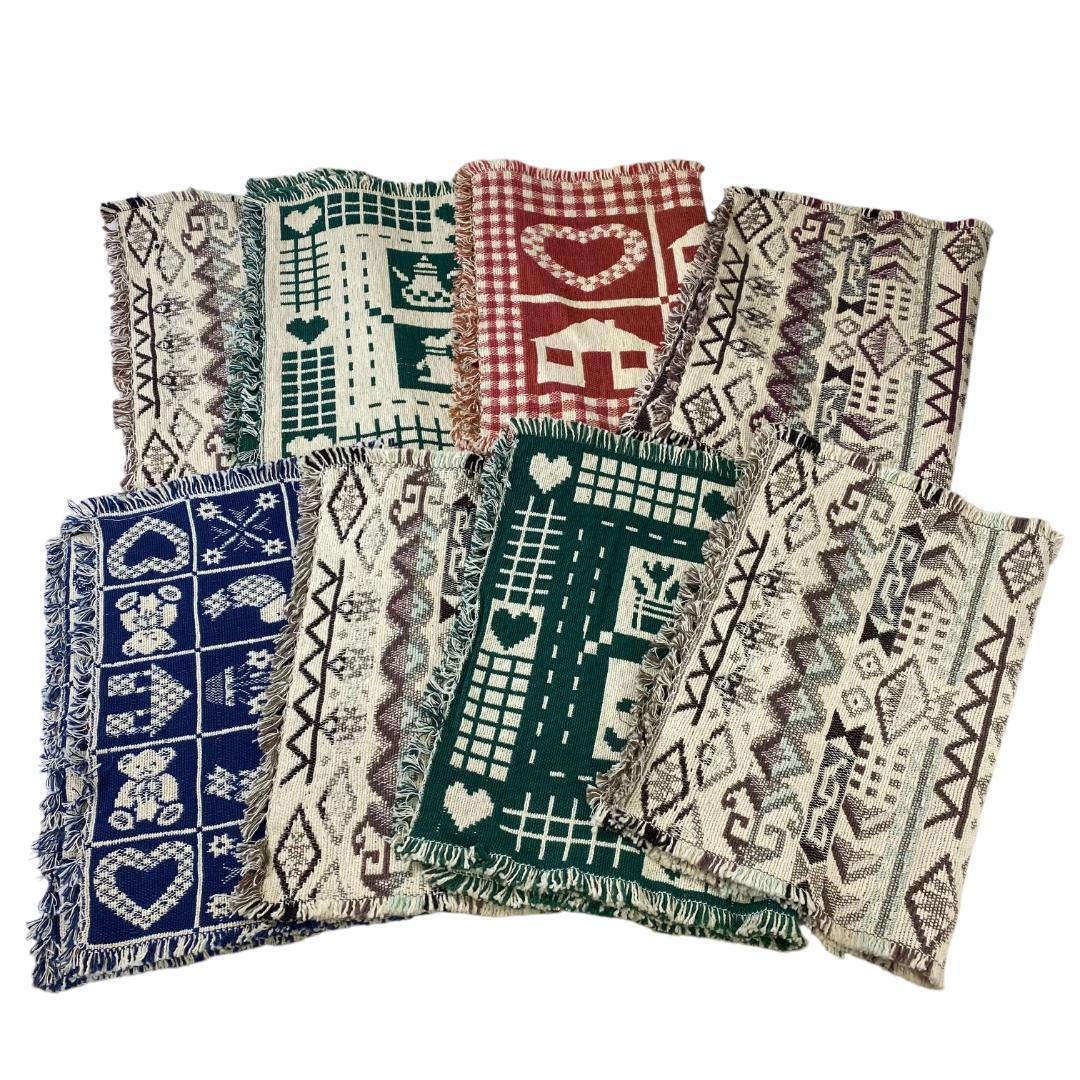 yw76 ランチョンマット フリンジ付き 8点セット拍卖