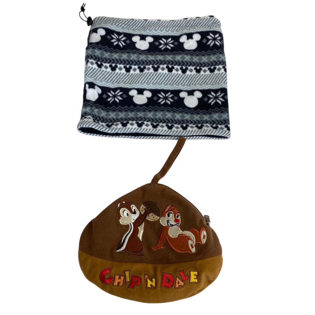 yx10 イグニオ ディズニー ネックウォーマー チップとデール 栗型ポーチ拍卖