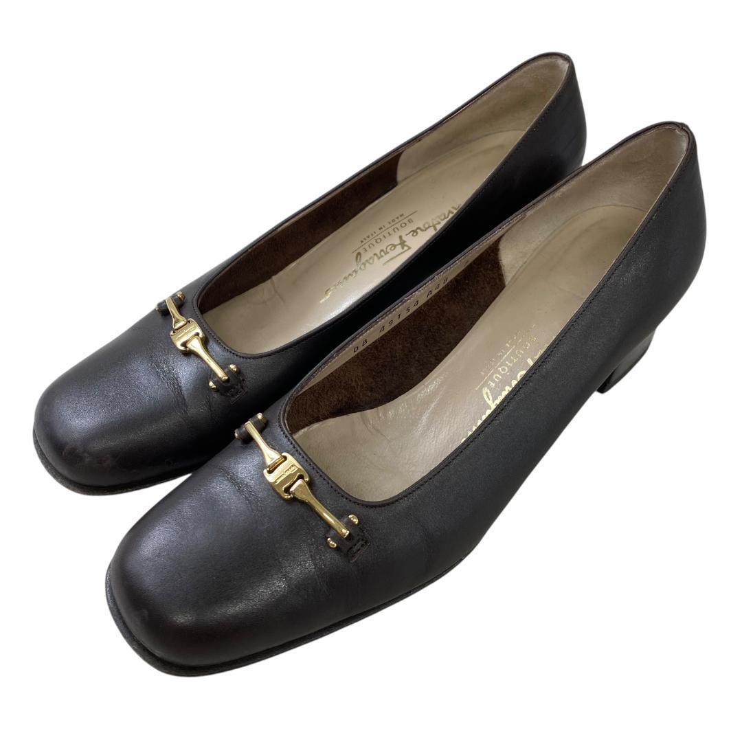 yy40 salvatore ferragamo フェラガモ パンプス 24㎝拍卖