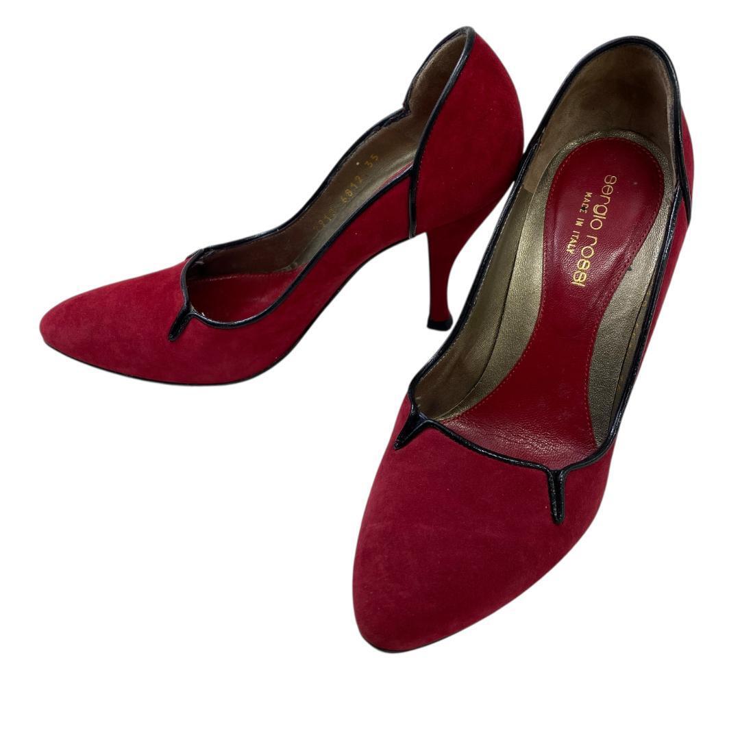 yy44 セルジオロッシ ボルドーレッド ピンヒール パンプス 22㎝拍卖