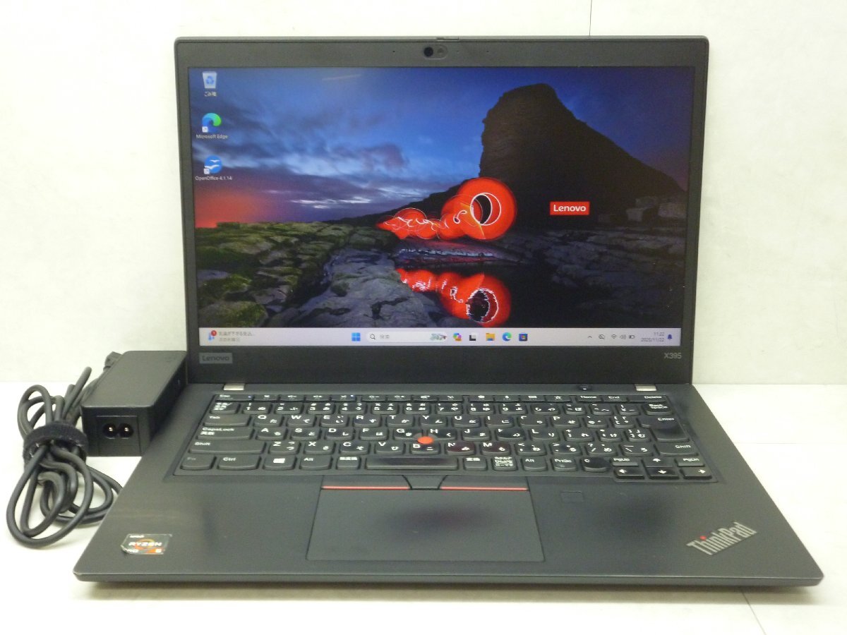 ☆1円☆Thinkpad X395☆Radeon Vega8 AMD Ryzen 5 PRO 3500U 2.10GHz/8GB/SSD256GB/高解像度/無線/Bluetooth/カメラ/Office/DtoD領域/難☆拍卖