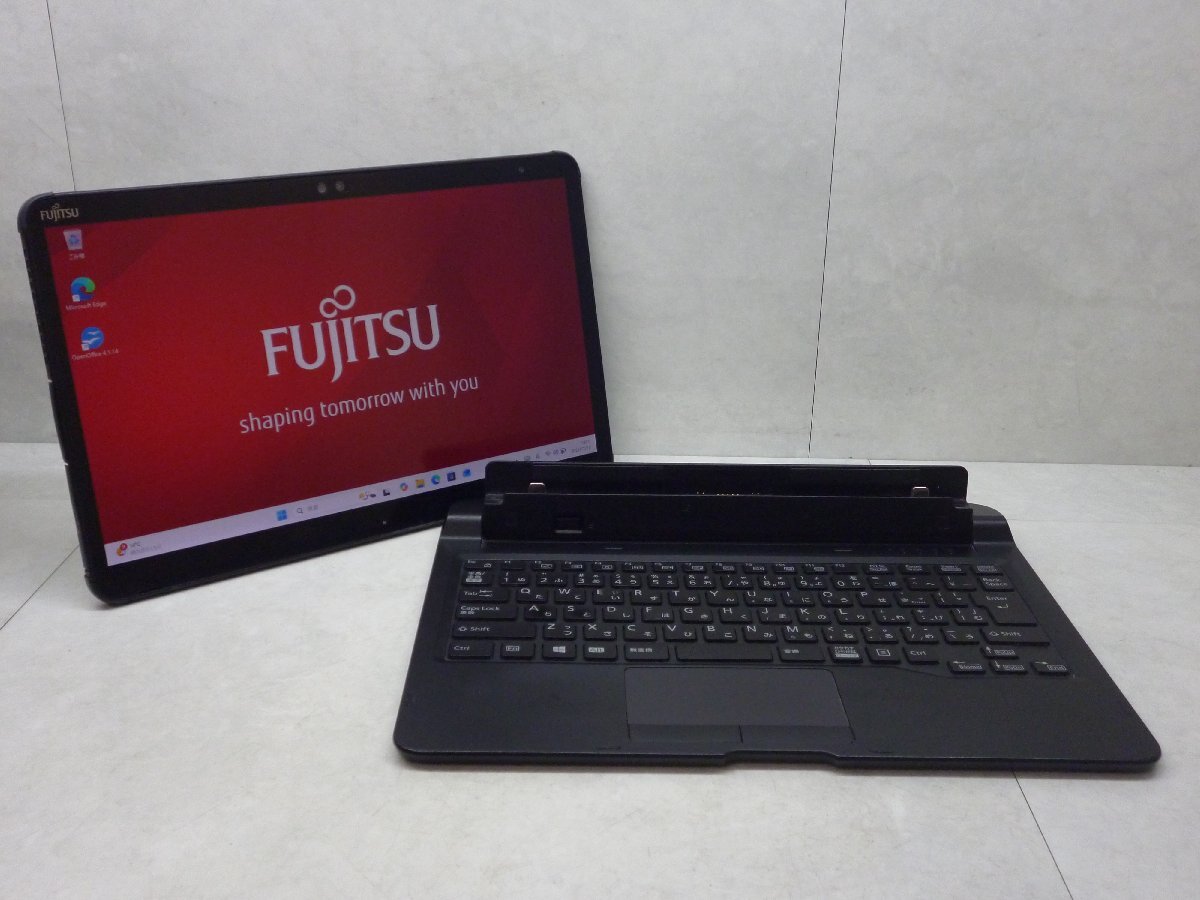☆1円☆第10世代☆富士通 ARROWS Tab Q7310/DE☆Core i3 2.10GHz/4GB/SSD128GB/高解像度1920×1080/無線/Bluetooth/カメラ/Office/Win11☆拍卖