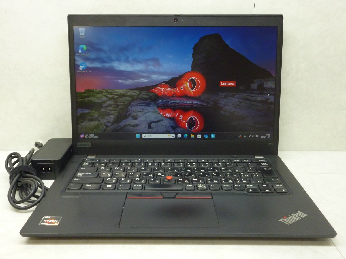 ☆1円☆Thinkpad X13GEN1☆AMD Ryzen 5 PRO 4650U 2.10GHz/8GB/SSD256GB/高解像度/Radeon/無線/Bluetooth/カメラ/Office/Win11 DtoD領域拍卖