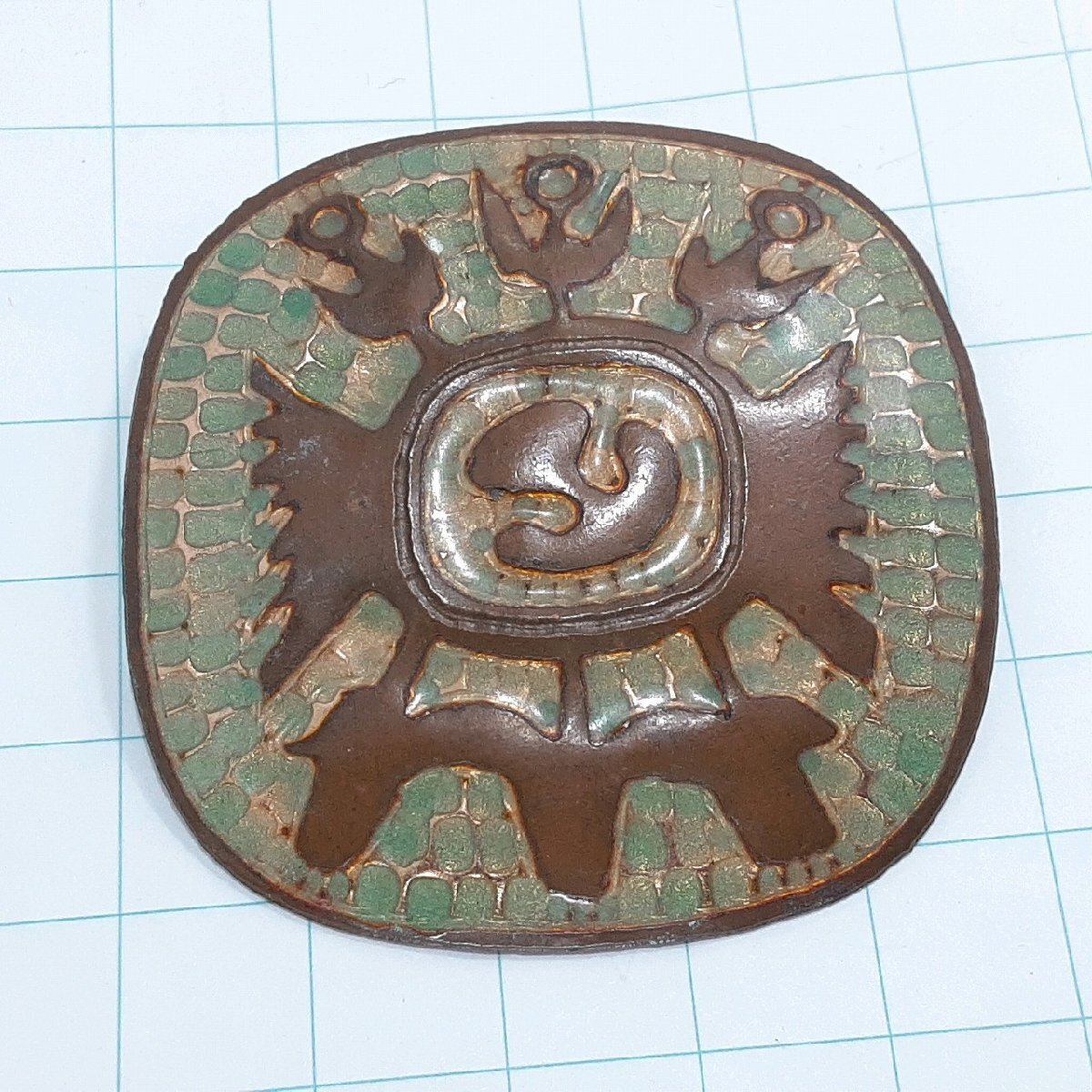 送料無料)ビンテージ☆七宝焼き☆アンティーク ブローチ A33027拍卖