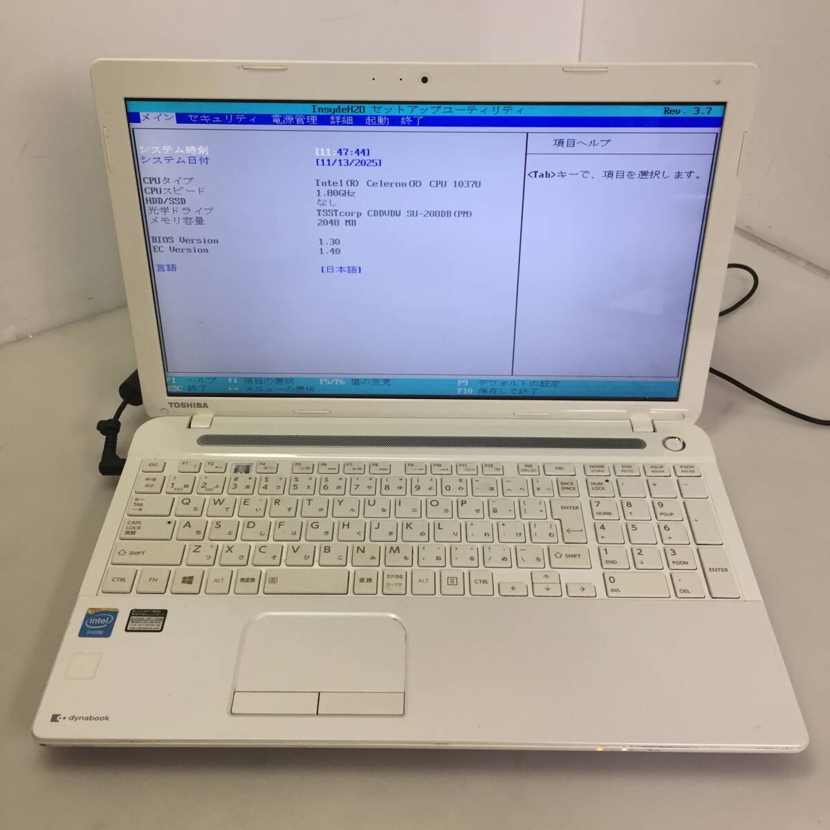 ◇TOSHIBA dynabook BX/353KW ノートPC Celeron 1037U 1.80GHz 2GB【ジャンク品】拍卖