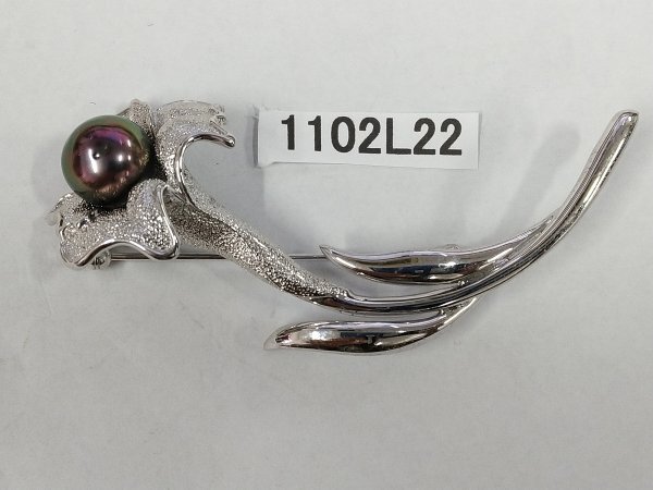 1102L22 本真珠 ブローチ 約12.7g拍卖