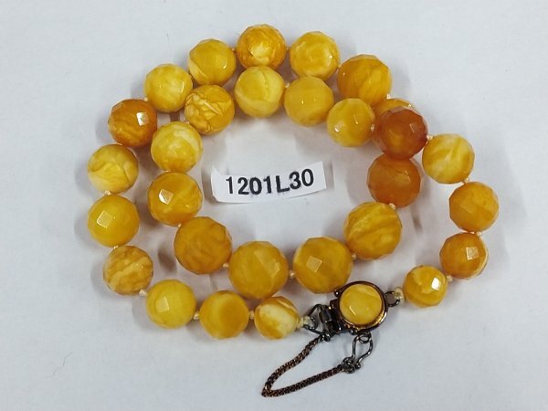 1201L30 本琥珀 コハク ネックレス 約57.0g拍卖