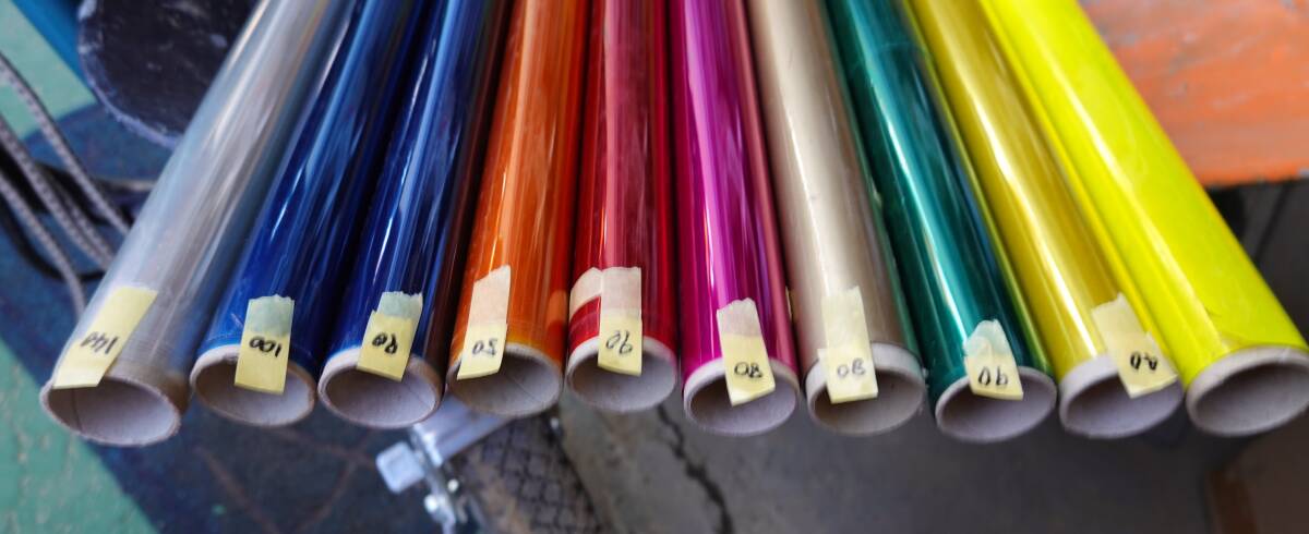 ★フイルム多数色 9色 透明色 修理等に最適 経年保管使用品拍卖