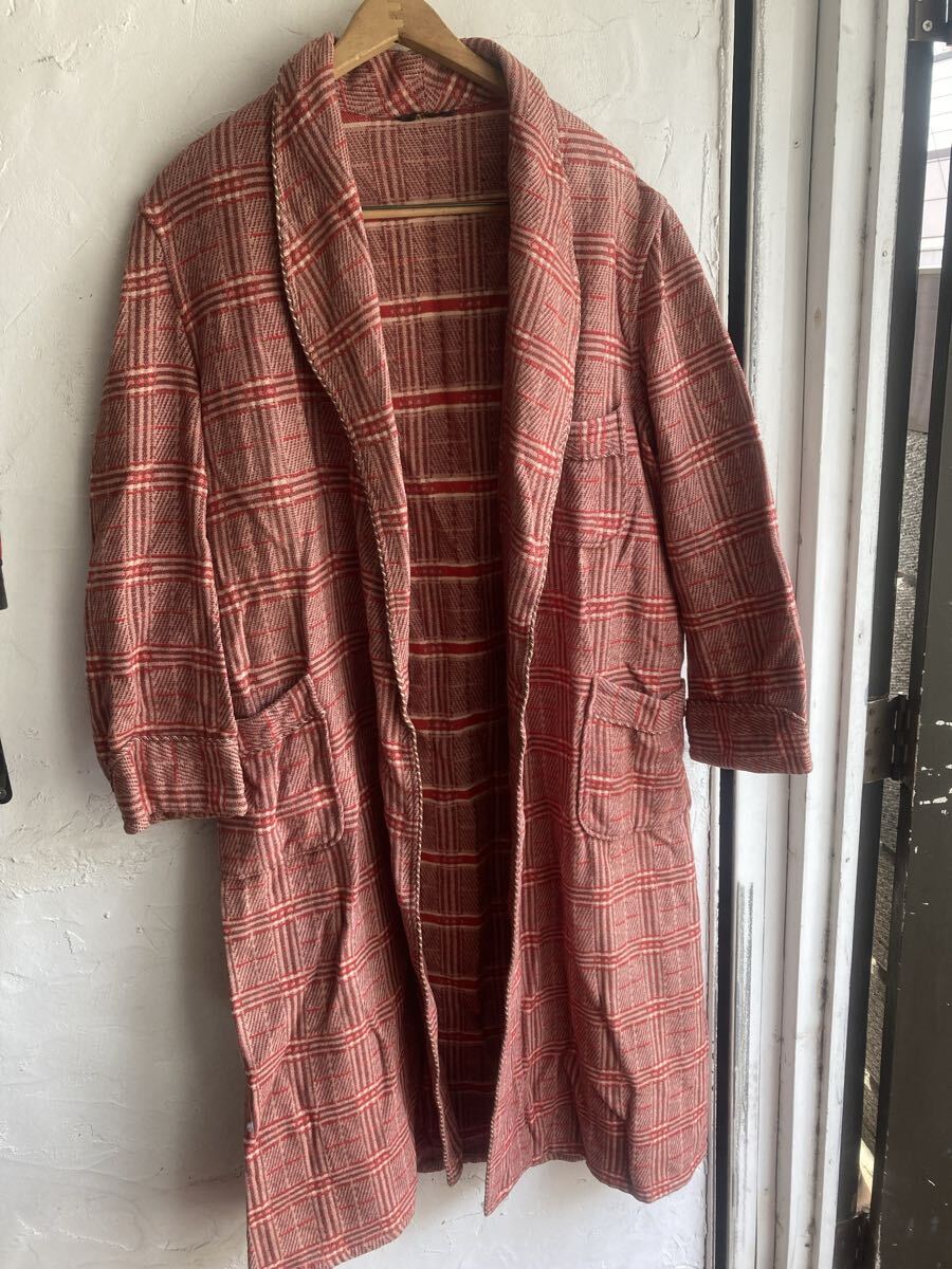 50s ウールガウン 羽織り ヴィンテージ ブランケット拍卖