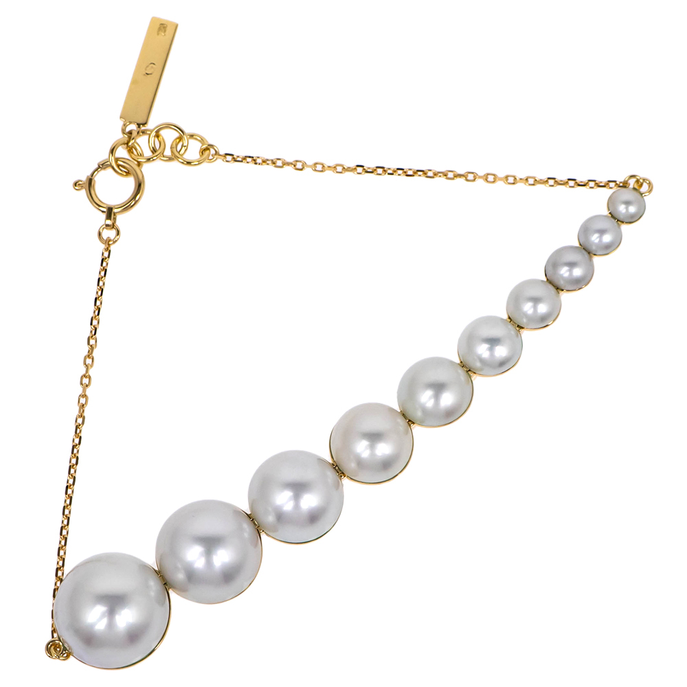 【名東】田崎真珠 タサキ デインジャークロウ ネックレス 750YG イエローゴールド PN-16208-18K YG 真珠拍卖