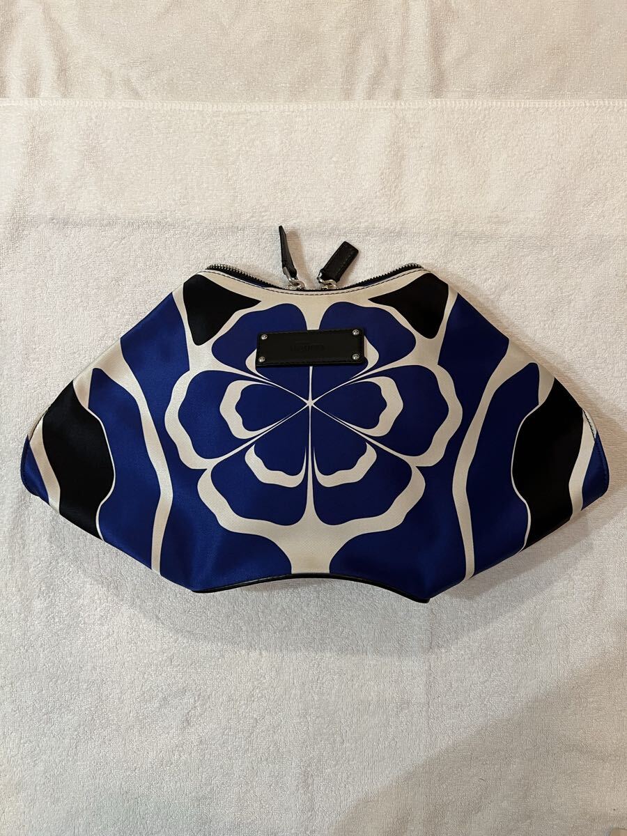 アレキサンダーマックイーン クラッチバッグ AlexanderMcQueen 青 シルク 拍卖