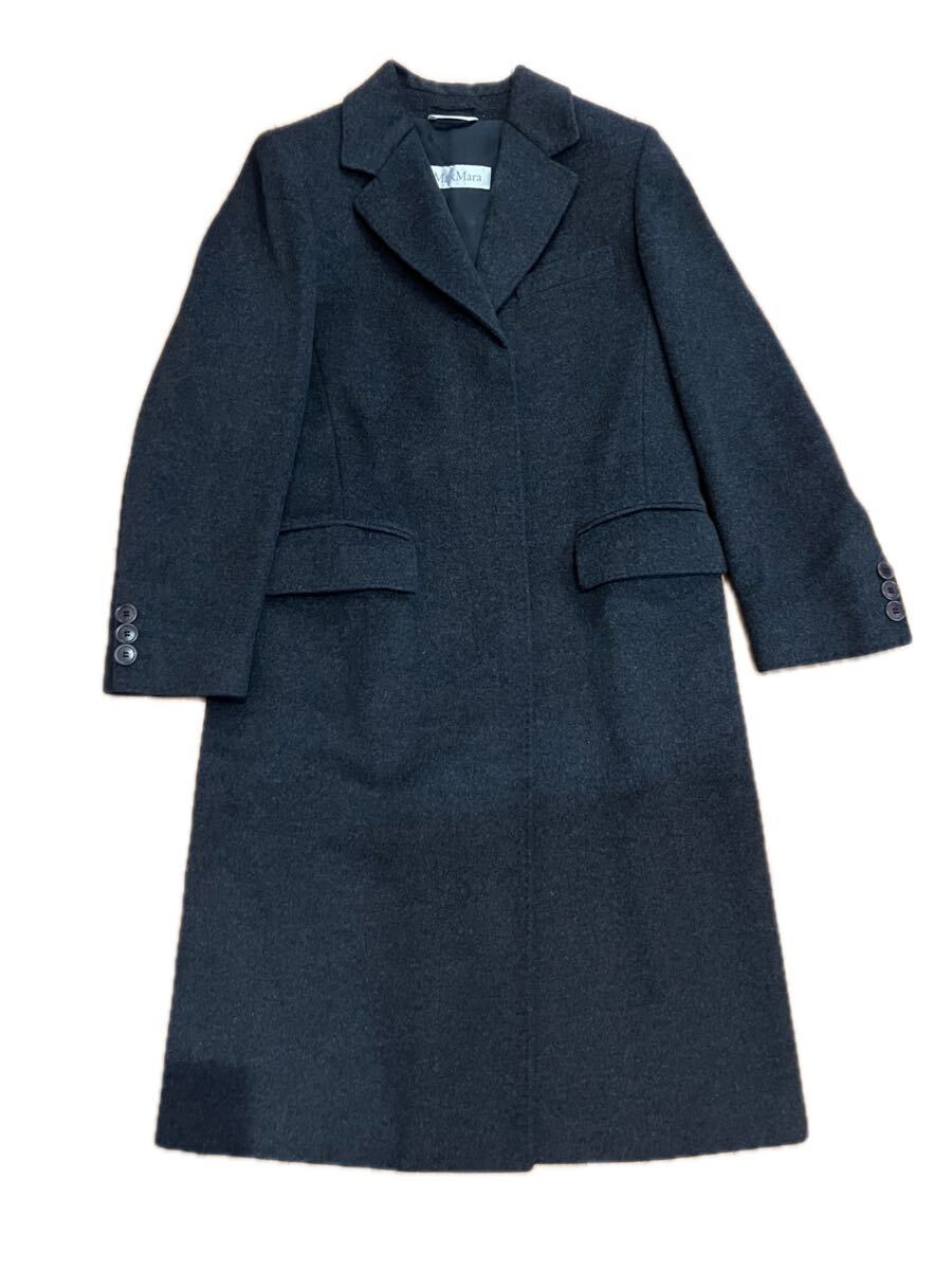 最高級マックスマーラMAXMARA 白タグ カシミヤウール チェスターコート グレー拍卖