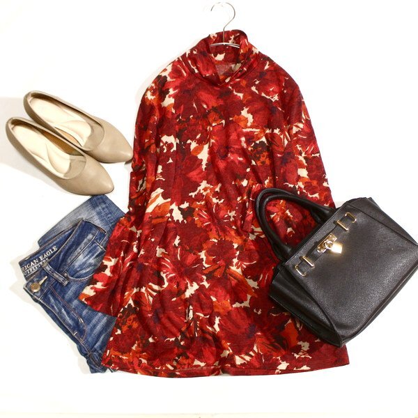 美品 EVEX by KRIZIA エヴェックス バイ クリツィア ウール混紡 ハイネック ストレッチ ニット カットソー 40号 L 秋 冬 25A11拍卖