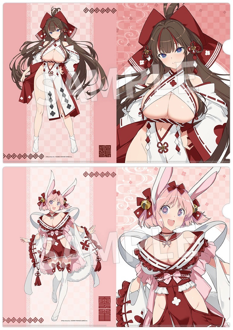 シノビマスター 閃乱カグラ NEW LINK POP UP SHOP(新宿マルイ アネックス) グッズ クリアファイルセット(鴇・雲雀)/八重樫南拍卖
