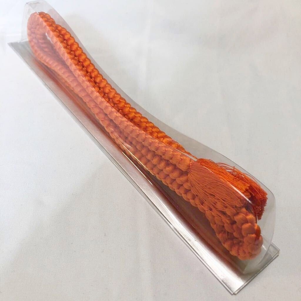 未使用 帯締め 帯留め 帯紐 帯留 帯締 和装小物 着物 帯紐 和服 和装 ⑧ オレンジ 橙色 【中古】拍卖