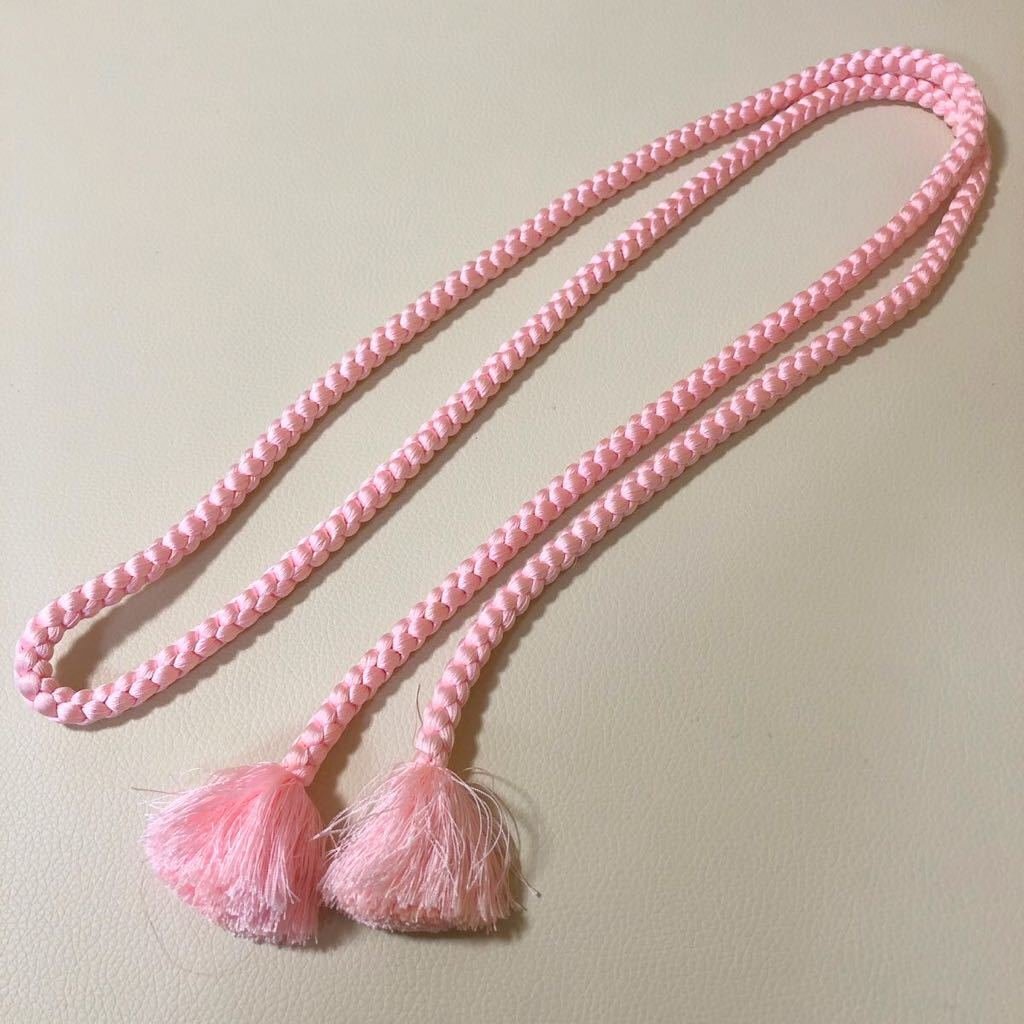 帯締め 帯留め 帯留 帯締 和装小物 着物 帯紐 和服 和装 ピンク 薄ピンク 【中古】拍卖