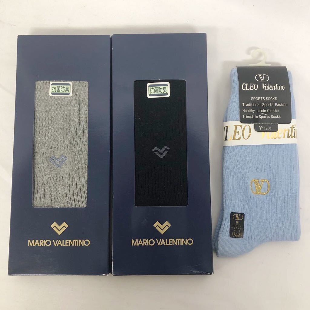 ヴァレンティーノ ヴァレンティノ Valentino バレンチノ 靴下 ソックス ブラウン 25サイズ 3個セット 【中古】拍卖