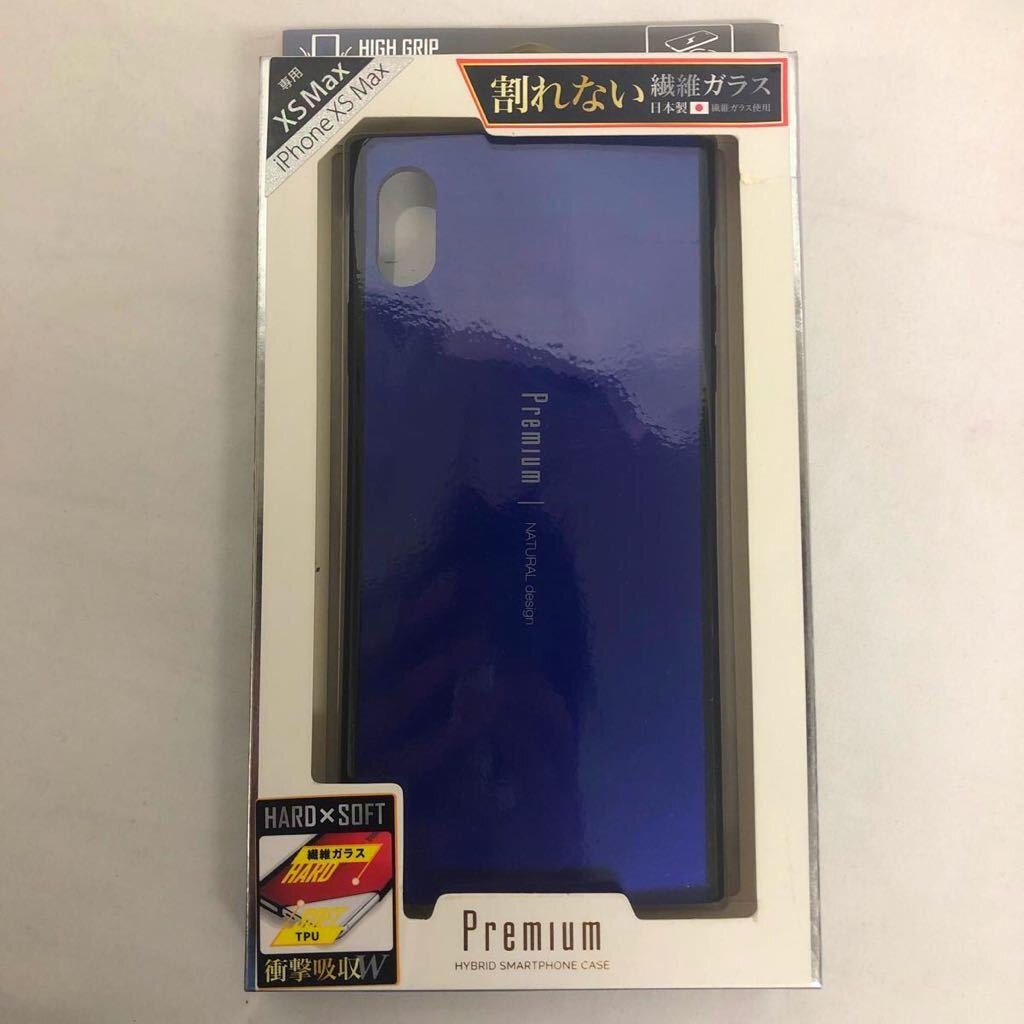 未使用 フラミンゴ 手帳ケース iPhone用 XSMAX専用 パープル ブルー 手帳型ケース 【中古】拍卖