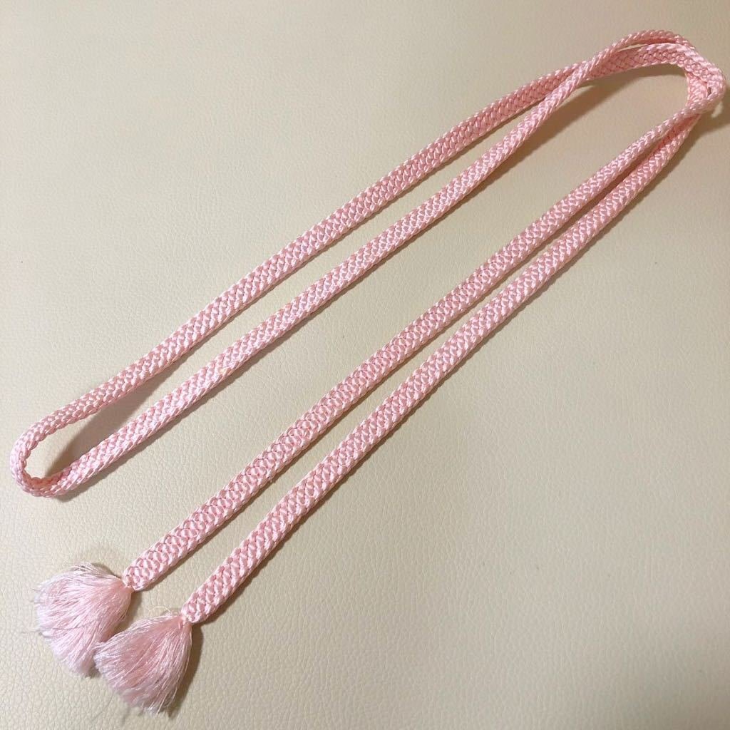 帯締め 帯留め 帯留 帯締 和装小物 着物 帯紐 和服 和装 ピンク 【中古】拍卖