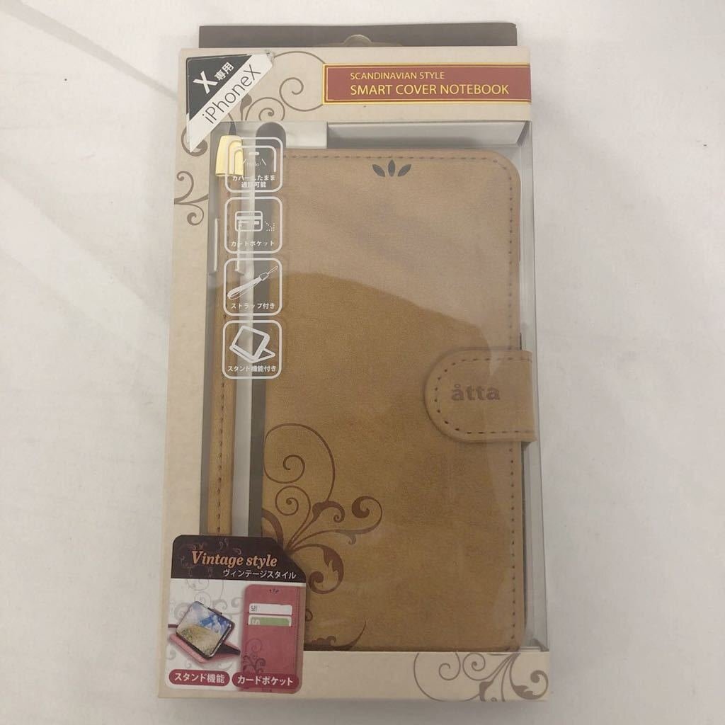 iPhoneX用 5.8インチ 手帳型ケース SMART COVER NOTEBOOK 手帳型 iP8-SC05 【中古】拍卖