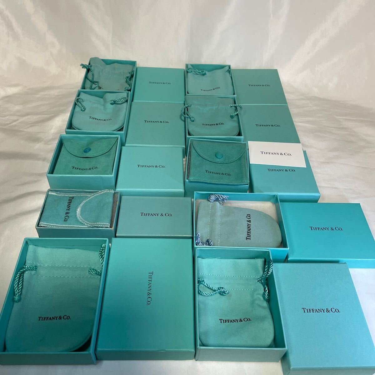 ティファニー TIFFANY 中綿付き 10個 セット 空箱 保存袋 巾着 ボックス BOX 【中古】拍卖