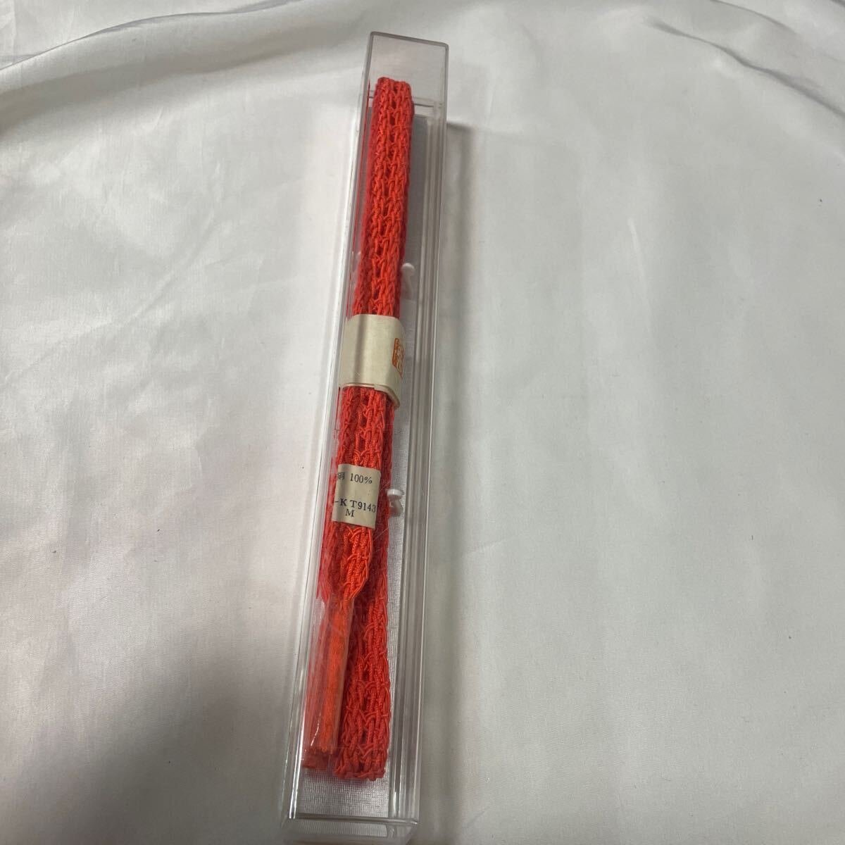 未使用 帯締 和装小物 着物 帯紐 和服 夏用 帯締め 帯じめ 帯ひも 絹 100% オレンジ 10 【中古】拍卖