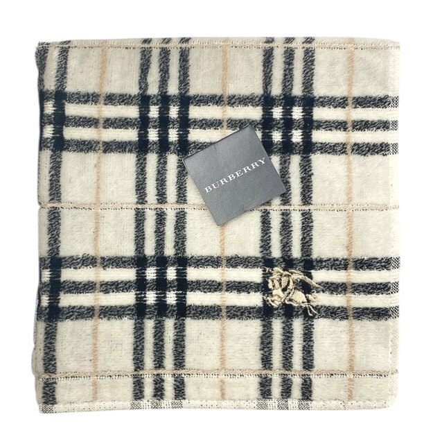 未使用 バーバリー ハンドタオル ミニタオル ハンカチ チェック タオル レディース メンズ BURBERRY ホワイト 【中古】拍卖