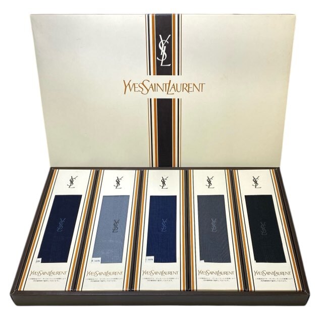 未使用 保管品 イヴサンローラン Yves Saint Laurent 靴下 5足セット 綿 メンズ ソックス 紳士用 【中古】拍卖