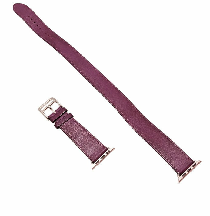 エルメス 時計用 ベルト 純正ベルト アップルウォッチ用 38mm レザー パープル 替えベルト HERMES 【中古】拍卖