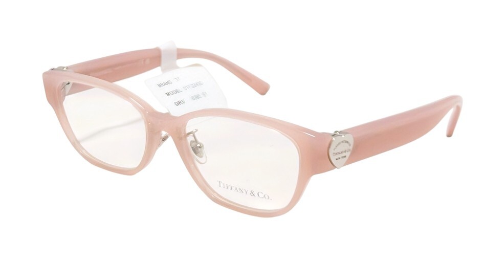 未使用 ティファニー メガネフレーム ターントゥハート ハート ピンク TIFFANY レディース 眼鏡 伊達メガネ 【中古】拍卖