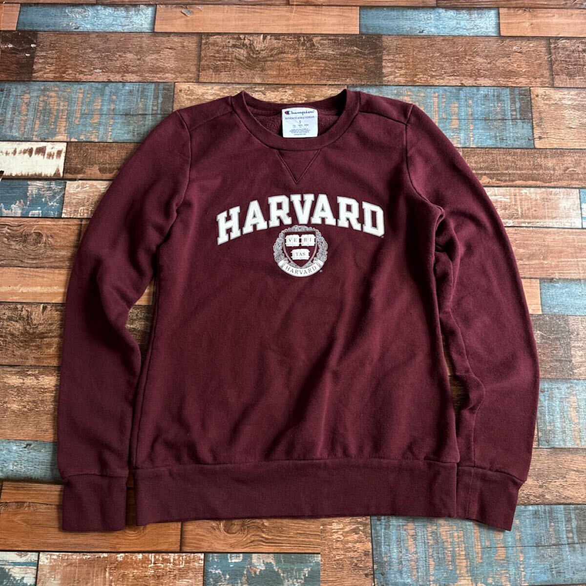 チャンピオン HARVARD ハーバード ロゴ刺繍 スウェット トレーナー S バーガンディ Champion Champion拍卖