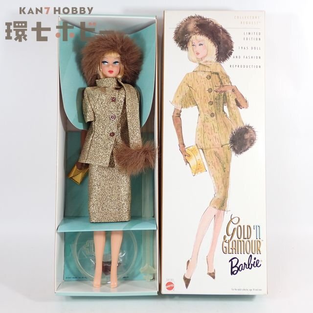 0RU15◆未使用? マテル ゴールデングラマー バービー/着せ替え人形 Gold ’N Glamour Barbie ビンテージ 復刻版 送:60拍卖