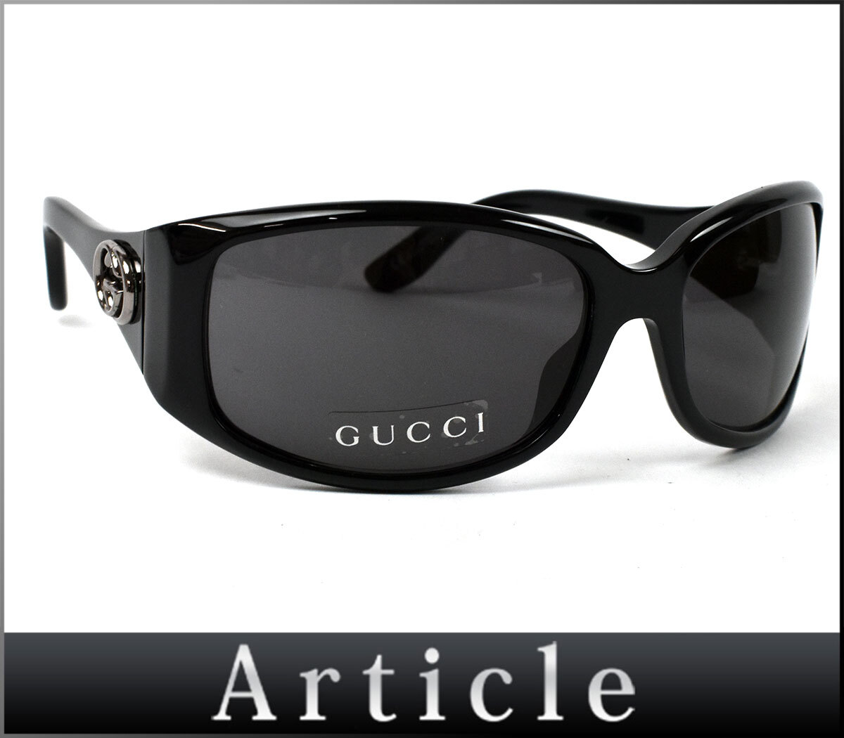 241214◇度なし GUCCI グッチ インターロッキングG サングラス アイウェア セルフレーム GG3032/S プラスチック ブラック 箱付/ G拍卖