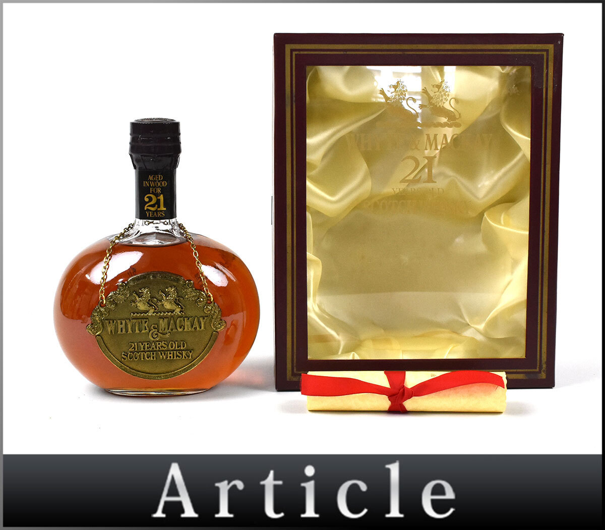 241627古酒〇未開栓 ホワイト アンド マッカイ 21年 スコッチ ブランデー WHITE & MACKAY SCOTCH WHISKY 750ml 43% 箱・巻紙/ A拍卖