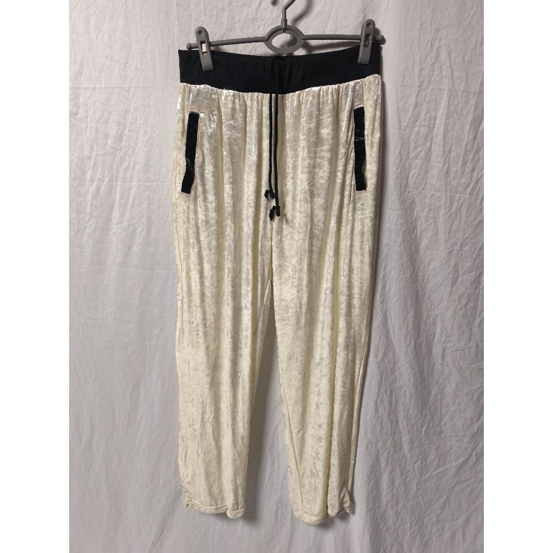 Kaepa ベロア トラックパンツ ストレッチ ホワイト メンズ M拍卖