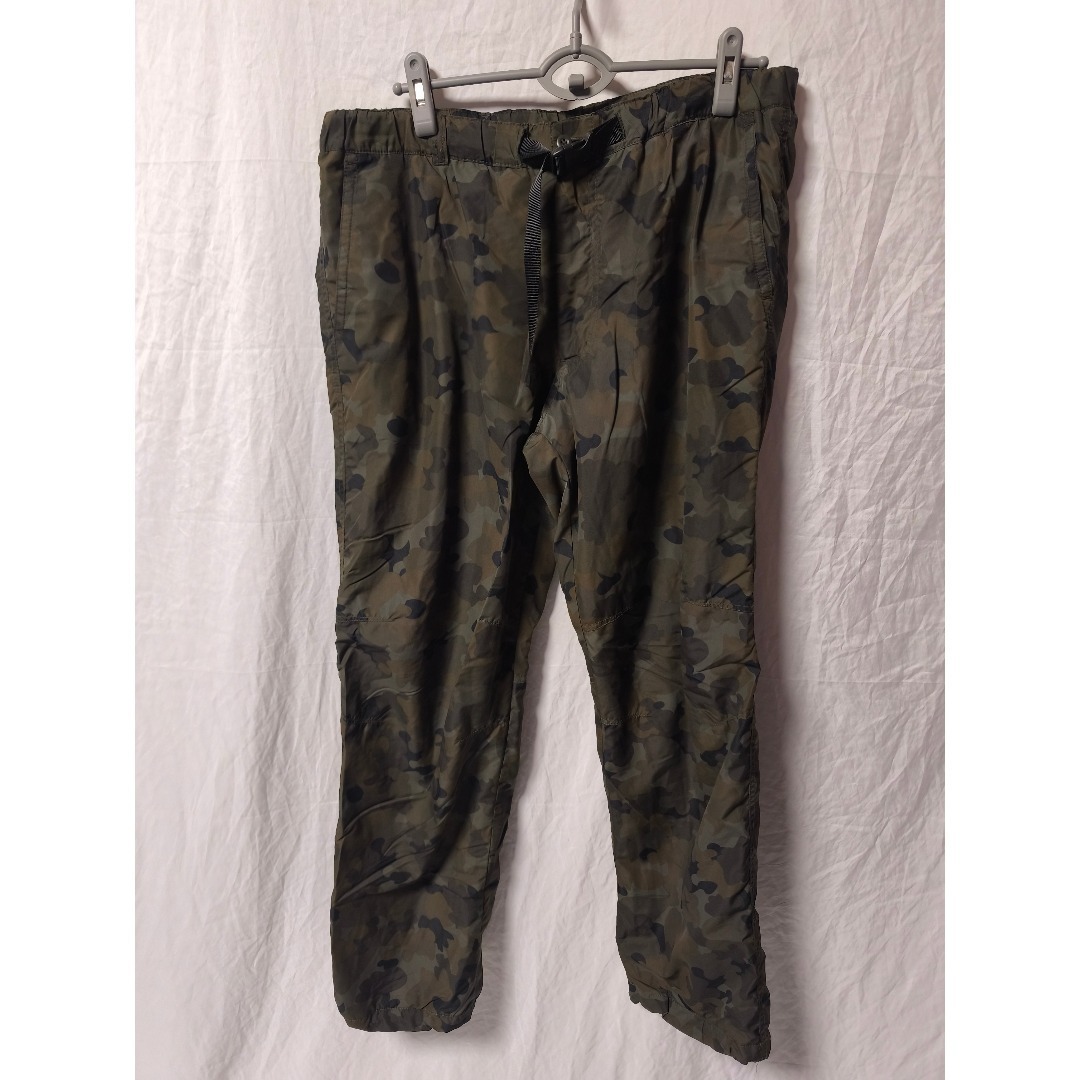 ユニクロ ウォームイージーパンツ 迷彩 暖パン 裏起毛 シャカシャカ メンズXL拍卖