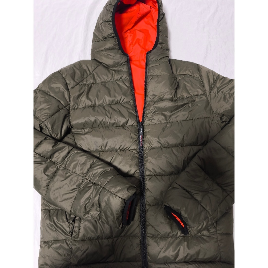 ワークマン 高撥水リバーシブル防寒ジャケット 中綿 カーキ オレンジ メンズ S 拍卖