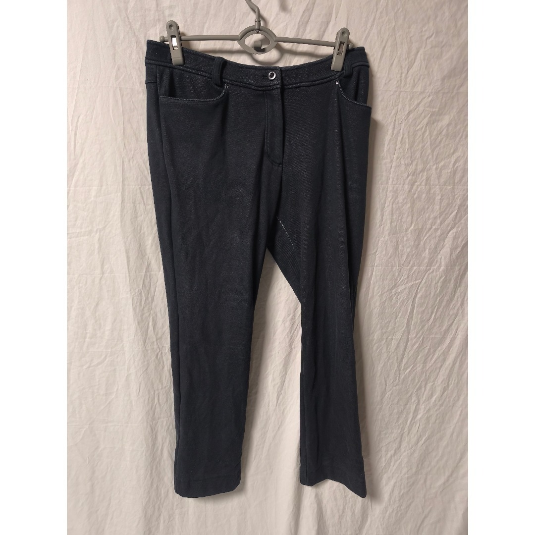 Black&White 裏起毛 ロングパンツ ストレッチ ネイビー メンズ LL拍卖