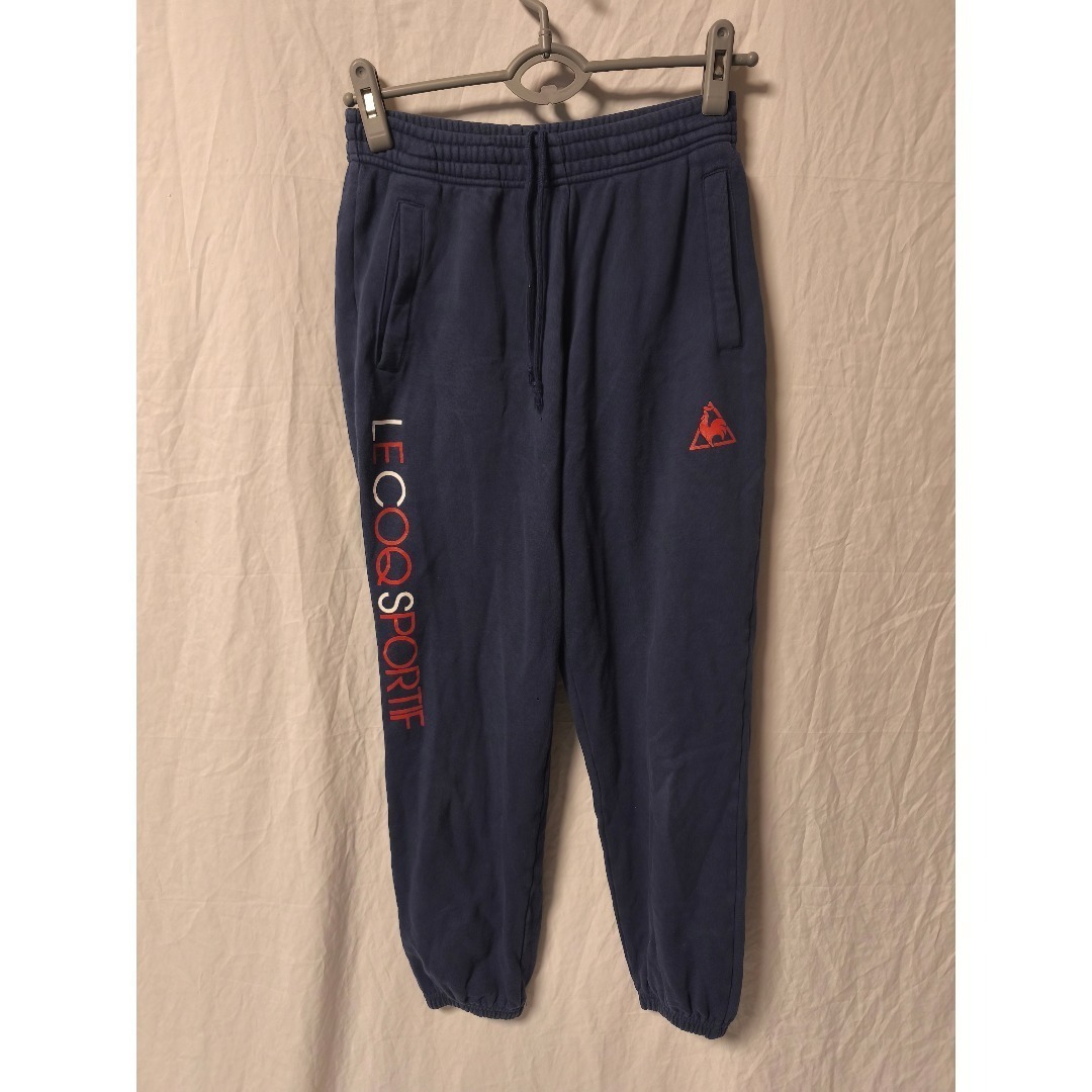 le coq sportif スウェッパンツ 裏起毛 暖パン ネイビー メンズS拍卖