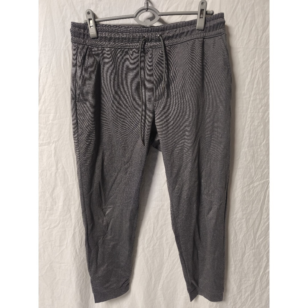 GLOBAL WORK テックジョガーパンツ 裏起毛 暖パン グレー メンズXL拍卖