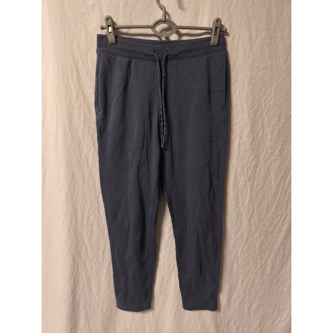 ユニクロ ストレッチフリースパンツ 暖パン 裏起毛 青 レディース M拍卖