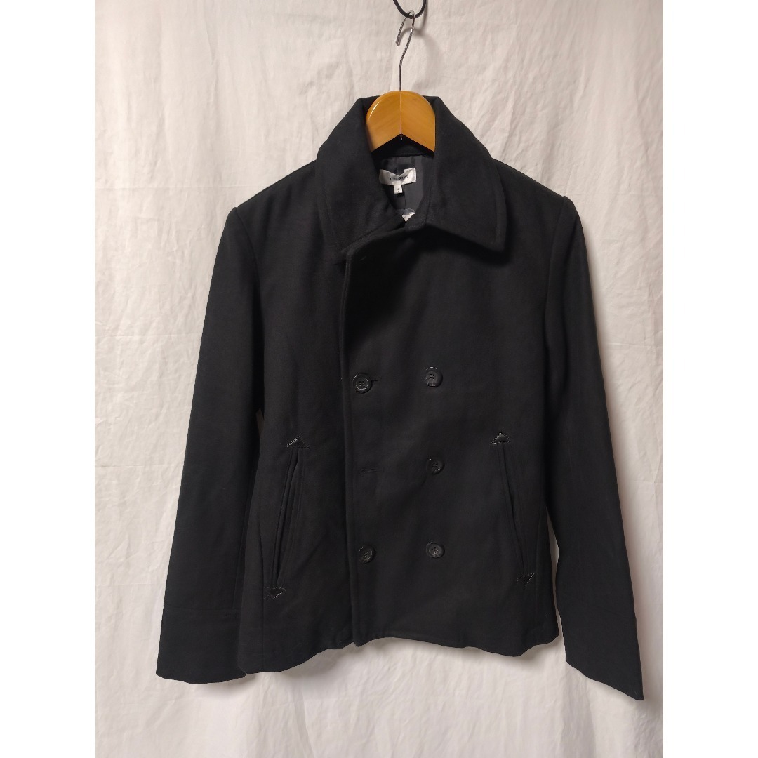 improves ピーコート メルトン 細身 ショート丈 黒 レディース S拍卖